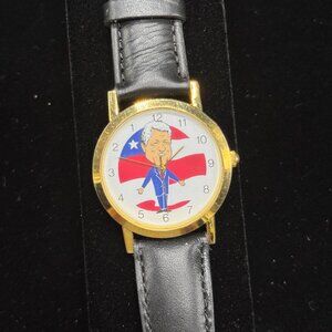 Vintage 1990's Bill Clinton Reverse Time Men's Wristwatch